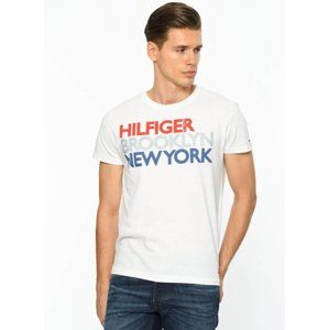Tommy Hilfiger pánské bílé tričko Basic - L (901)